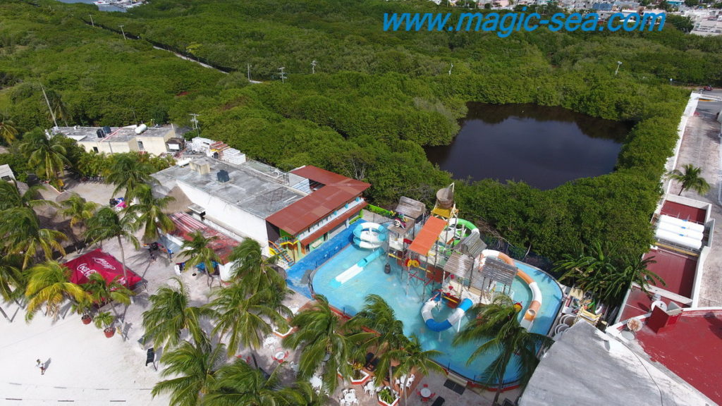 Water slides at Beach Club Isla Mujeres