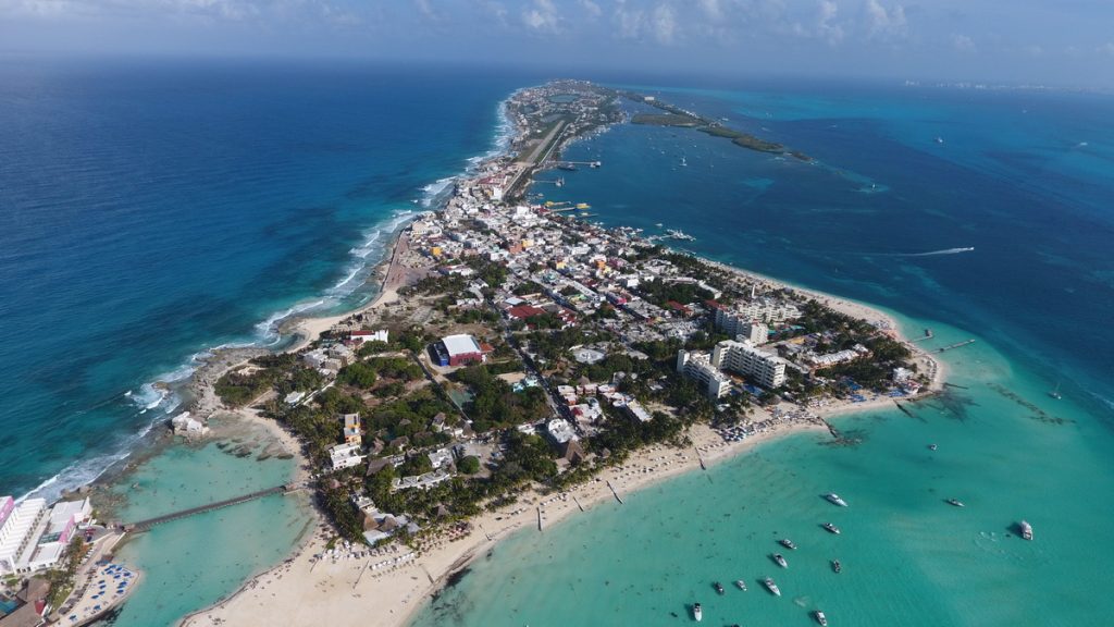 Isla Mujeres aerial view